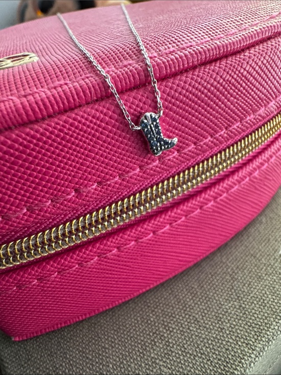 Kendra Scott Jewelry - Kendra Scott 14K White Gold Tiny Boot with blue sapphires